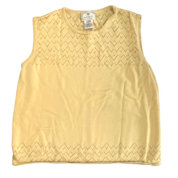 Susan Bristol Sweaters - Susan Bristol Womens Vest Size Large Vintage Yellow Sweater Knit Granny Core